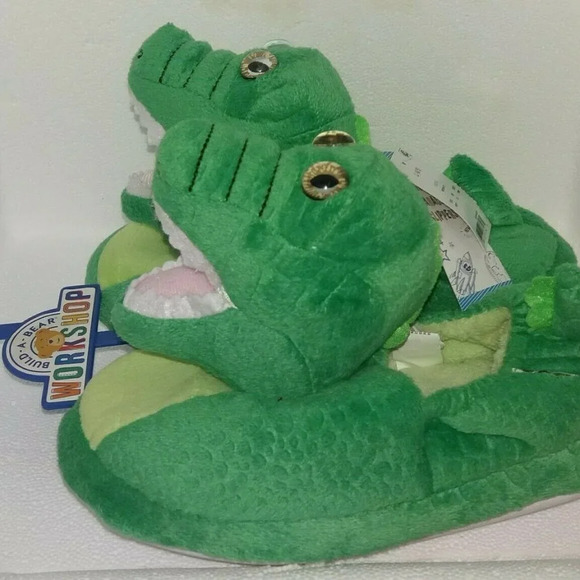 NEW Build A Bear Character Slippers - Green Gator - Picture 3 of 5